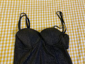 Padded Sparkly Gold  Black Bodysuit Bust 34