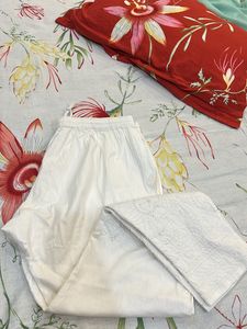 White Chikan kari Bottom