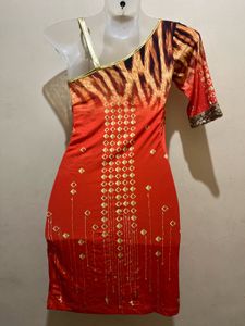 one-shoulder, bodycon mini dress