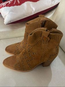Studded Suede Ankle Boots