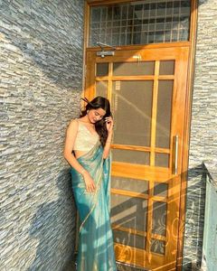 🩵Elegant Blue Saree✨