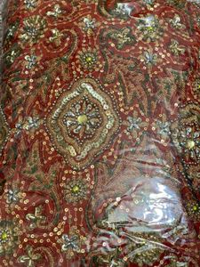 Orange Embellished Saree