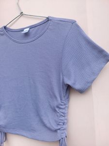 SSS ribbed lilac top