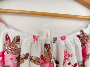 White Pink Floral Top
