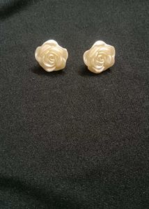 Pearl Rose Earrings