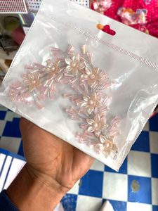 Pink Tiyara With Rose Gold Flowers