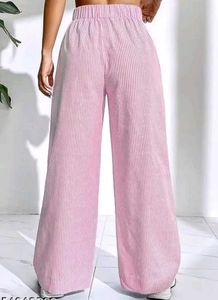 Pink Striped Wide Leg Pants