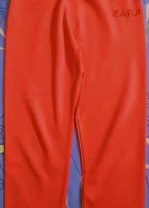 Zara Red Cropped Leggings