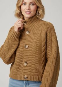 Cozy Knit Button-Up Cardigan