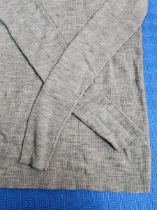 Cozy Gray Turtleneck Top