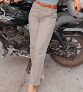 Beige High waist Trouser