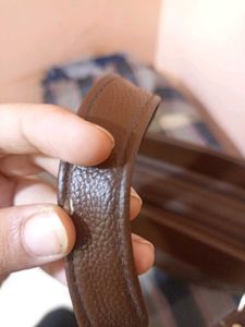 Suvarna brown vegan leather tote bag
