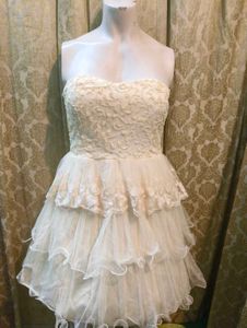Cream Lace Party Dress