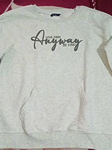Typographic Print Round-Neck Sweatshirt