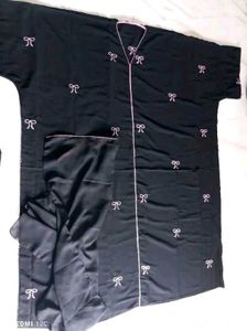 Trendy Embroidered Bow Abaya
