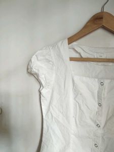 White Square Neck Beautiful Corset Top