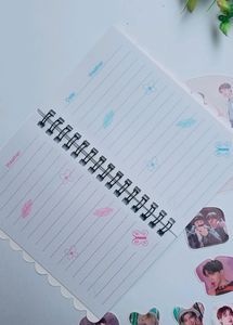 BTS Mini Pastel Diary And Stickers Combo