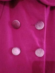 MANGO Magenta Double-Breasted Coat