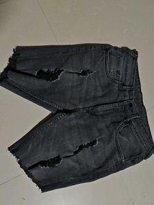 Black Denim Shorts