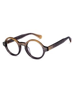 Grey Yellow Full Rim Round John Jacobs Rich Acetat