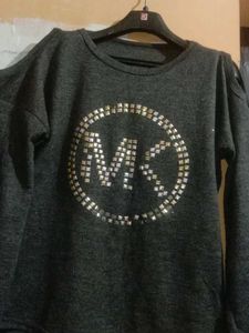 Women Grey Top Full Sleeves .