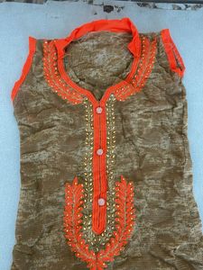Embroidered Kurta Top