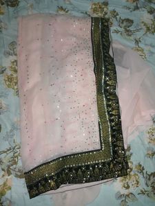 Dimond Work Saree New, Pink