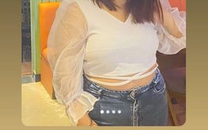 Crop Top White Color Xxl Size