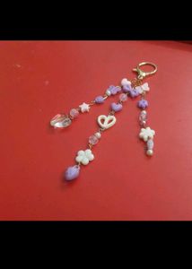 Cutesy Purple Multi Layer Keychain