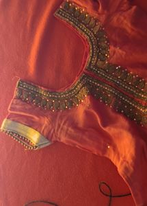 EMBROIDERY WORK , Thread And Stone Work Full New Condition Never Use ....Not Discolor Full Net And Clean...