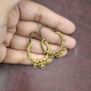 Brass Tribal Earring