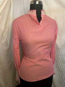 Korean Striped Long Sleeve Blouse