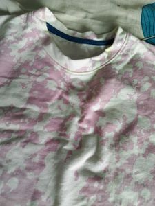 Pink Tie-Dye Crop Top