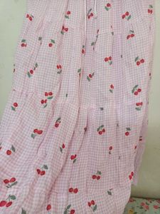 Cherry 🍒 Ghignam Printed Skirt