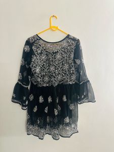 Beautiful Mirror Work Short Kurti