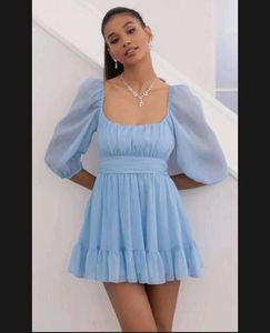 Baby Blue Mini Dress