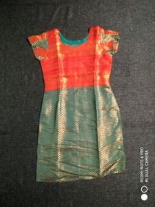 Zari Kurti Green & Red