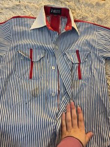 Striped Button-Down Shirt