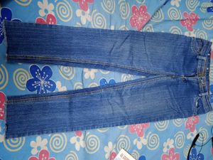 Distressed Blue Jeans