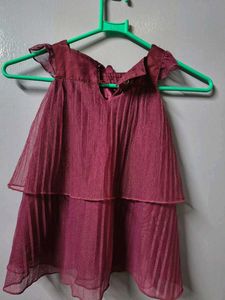 Cute Burgundy Layered Dress