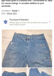 Vintage Denim Cargo Pants