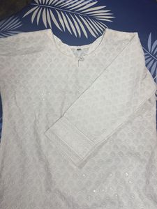 White Embroidered Kurta
