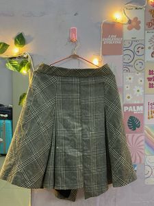 Check pleated Skirt