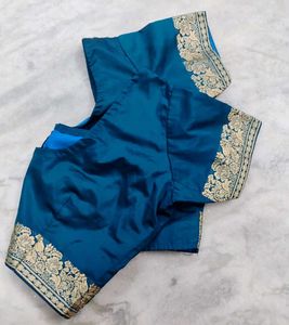 Blue Colour Poly Silk Blouse