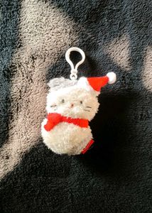 Cute Cat Christmas Keychain