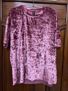 Velvet Purple Top Loose Fit