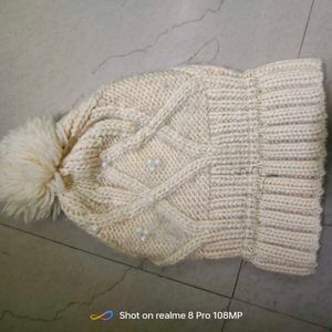 Beige Knitted Beanie