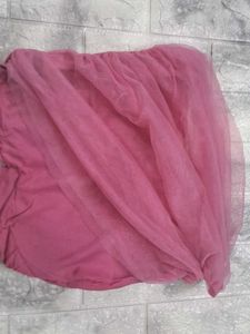 Pink Net one shoulder crop top