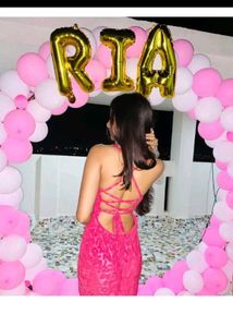 Urbanic Pink Lace-Up Mini Dress 👗