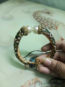 Pearl &amp; Rhinestone Bangle